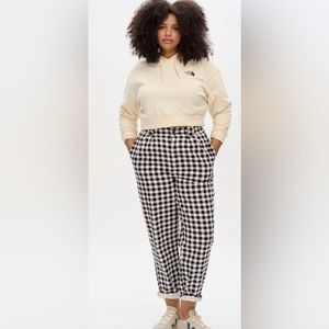Tapered gingham pants